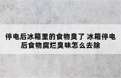 停电后冰箱里的食物臭了 冰箱停电后食物腐烂臭味怎么去除